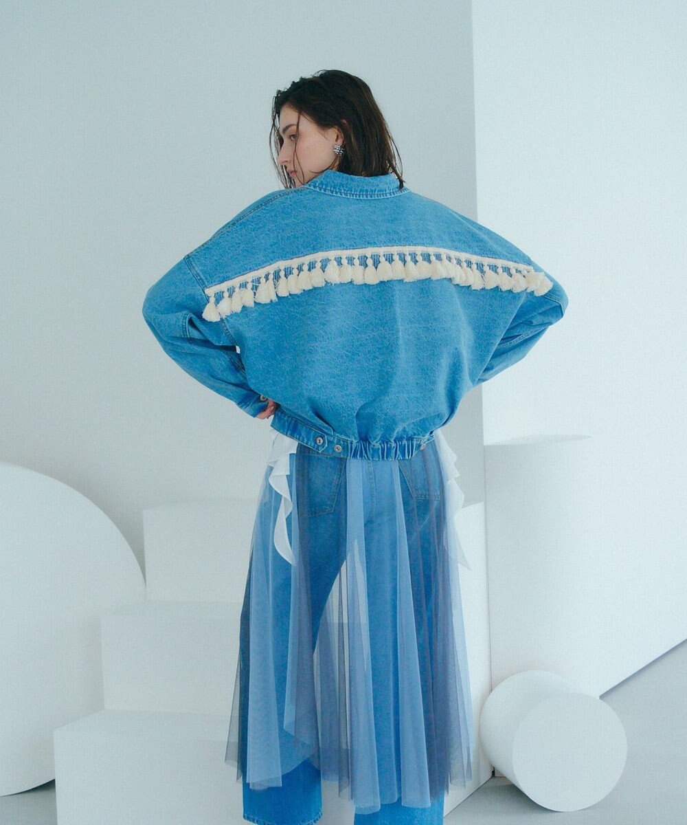 YECCA VECCA フリンジデニムジャケット 