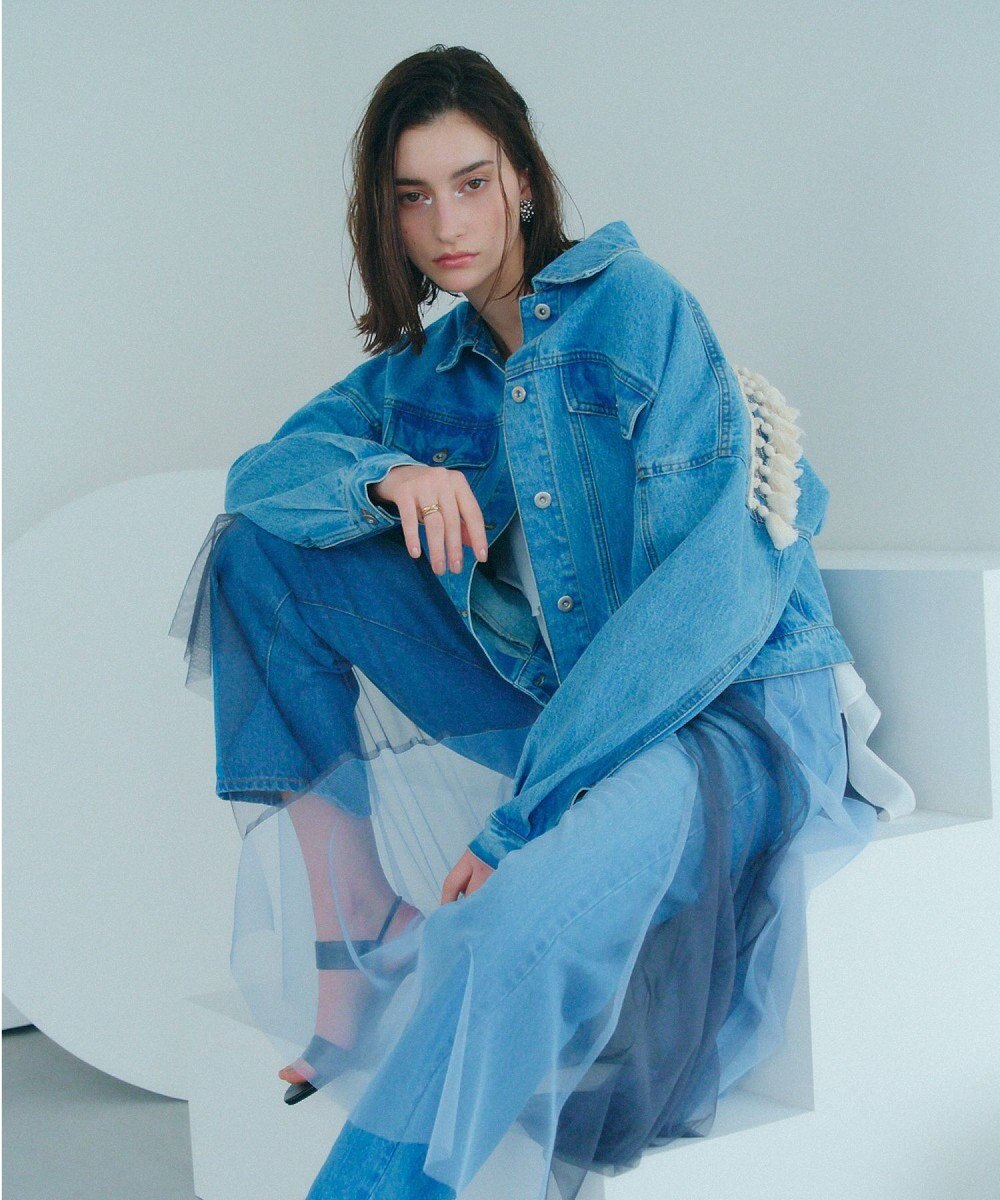 YECCA VECCA フリンジデニムジャケット 