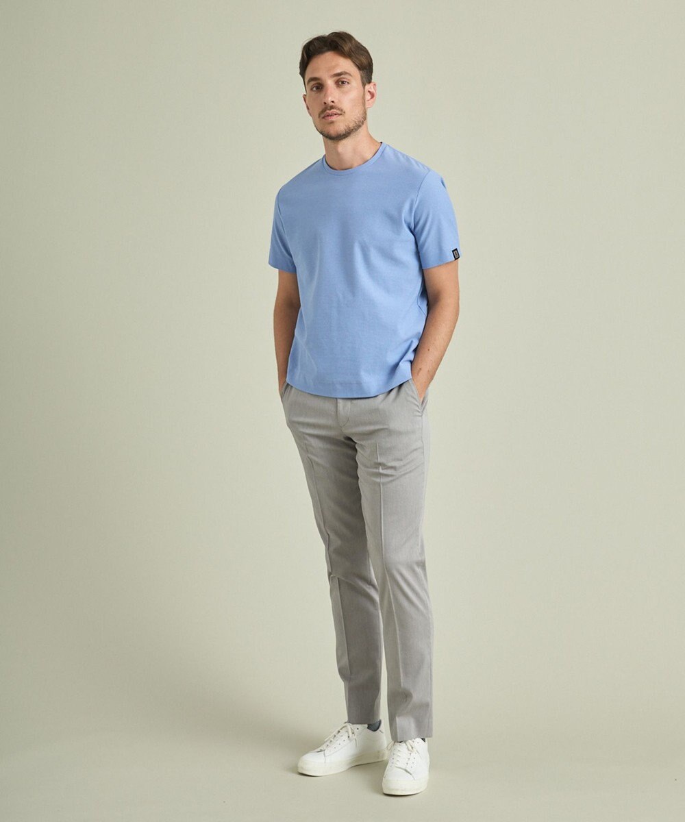 GOTAIRIKU 仕事で着られるTシャツ【サラサラ/よれにくい/透けにくい】キレイめ 鹿の子 ビズTシャツ 