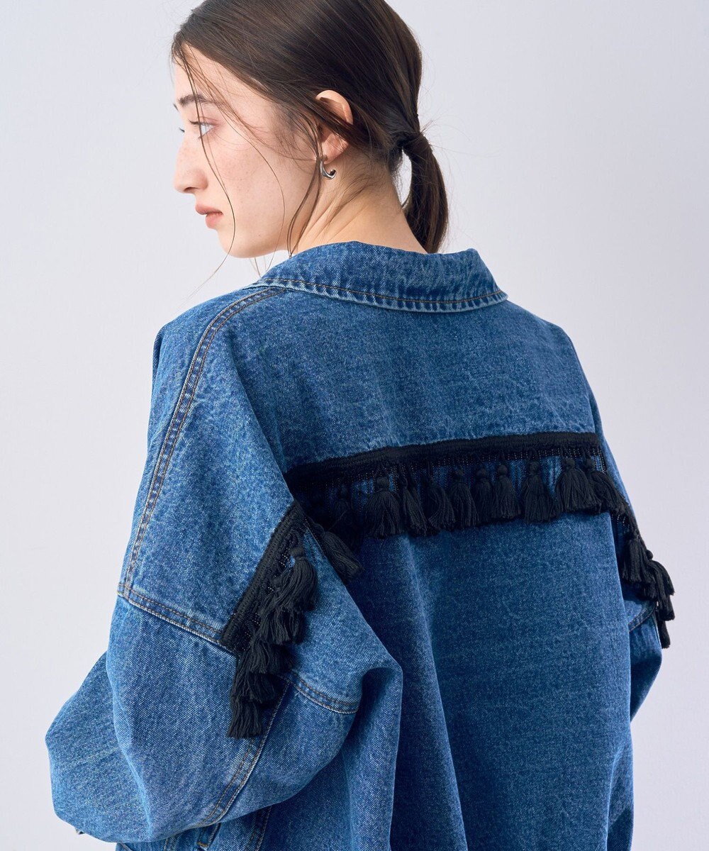 YECCA VECCA フリンジデニムジャケット 