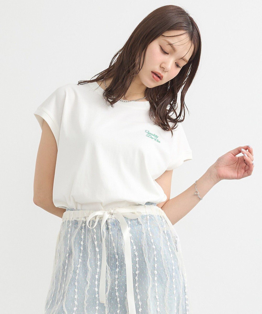 earth music&ecology 【接触冷感/洗濯機可】Ｑｕａｌｉｔｅ　Ｄｅ　ＶｉｅフレンチＴ 