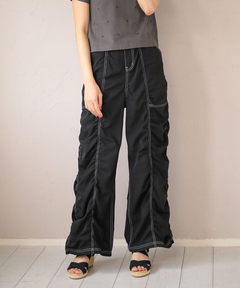 Green Parks ・ＳＵＧＡＲ　ＳＰＯＯＮ　配色ｓｔギャザーパンツ 