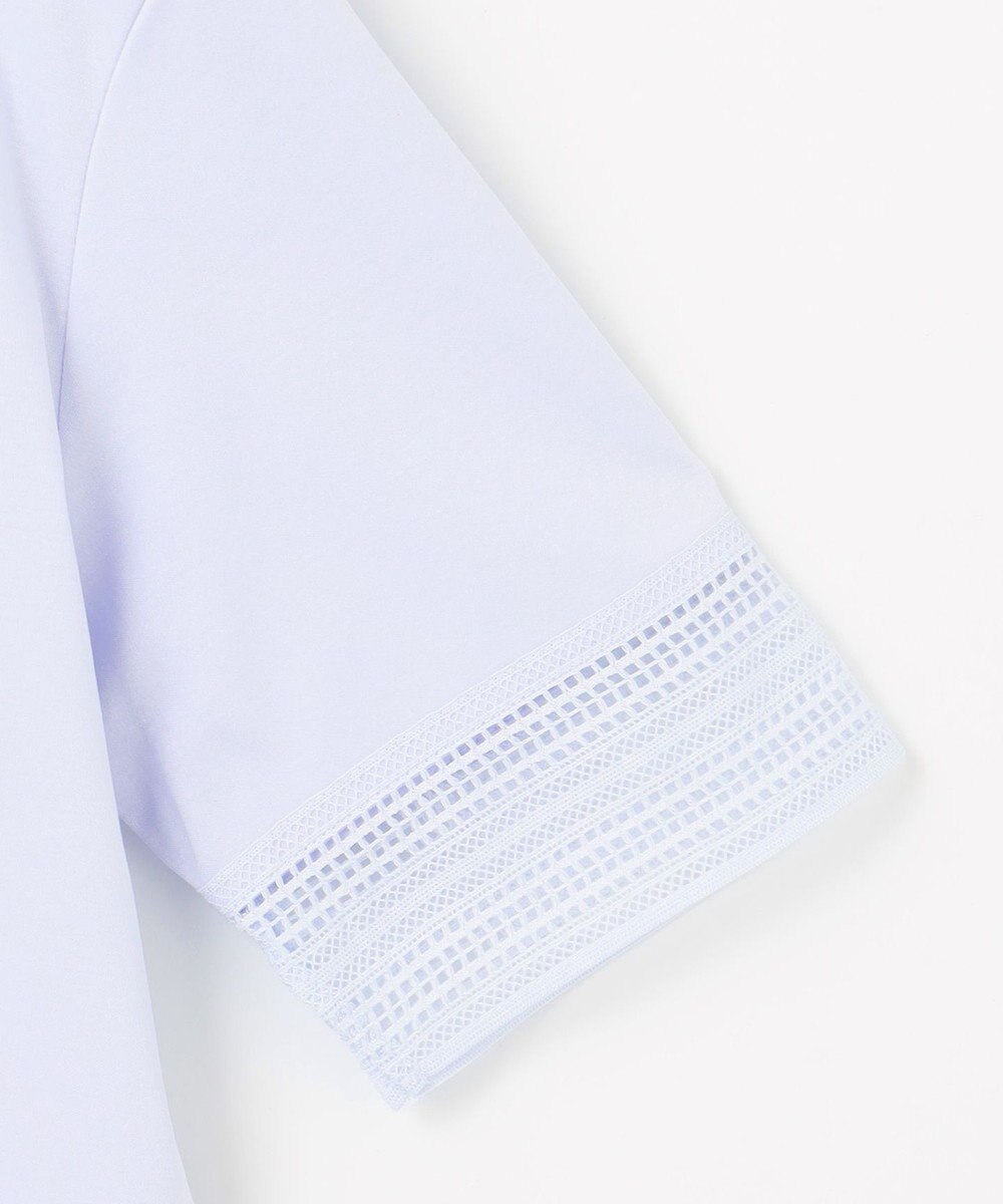 J.PRESS LADIES 【洗える】スムースジャージー レース カットソー 