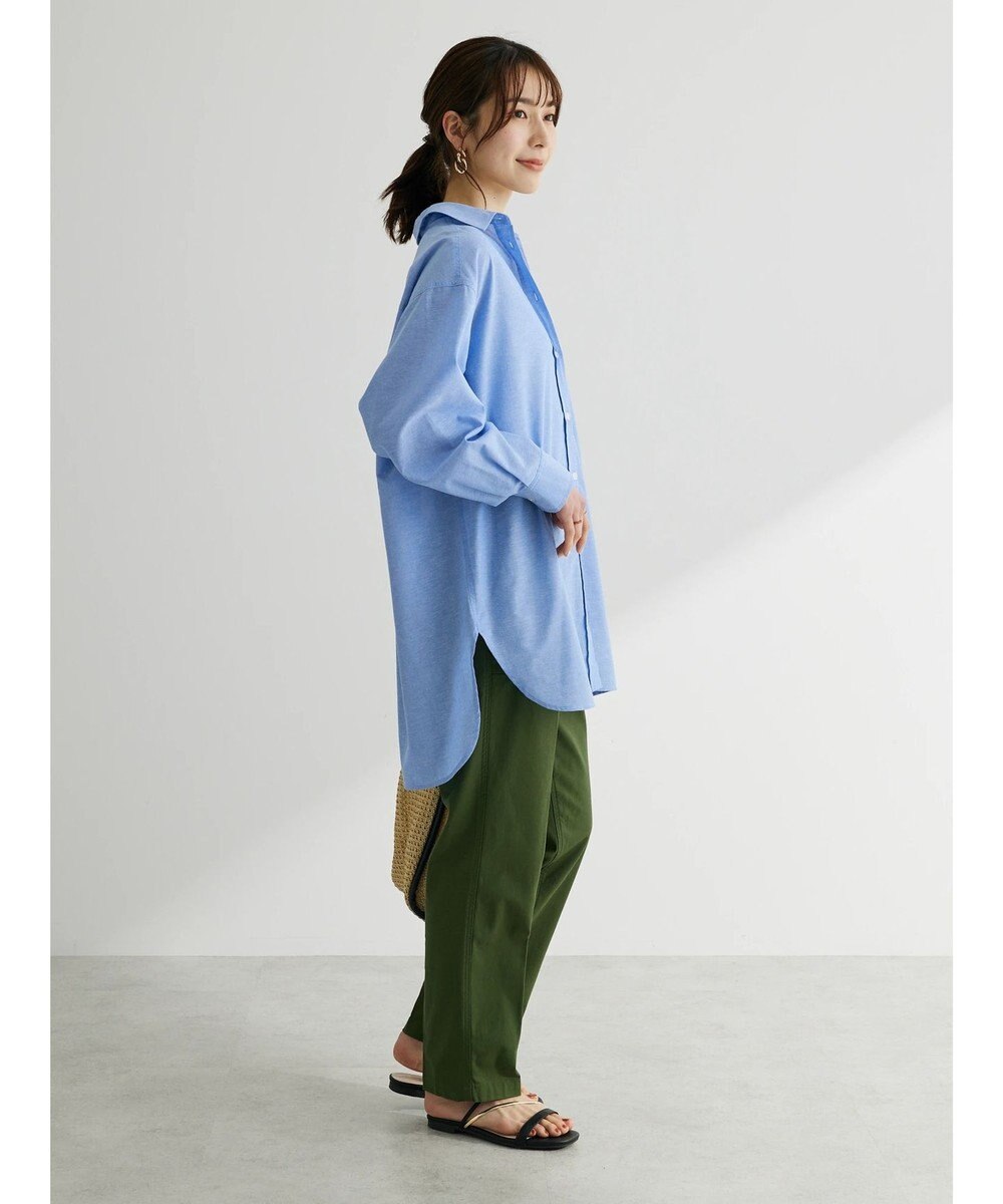 Green Parks 綿麻混オーバーサイズシャツチュニック 