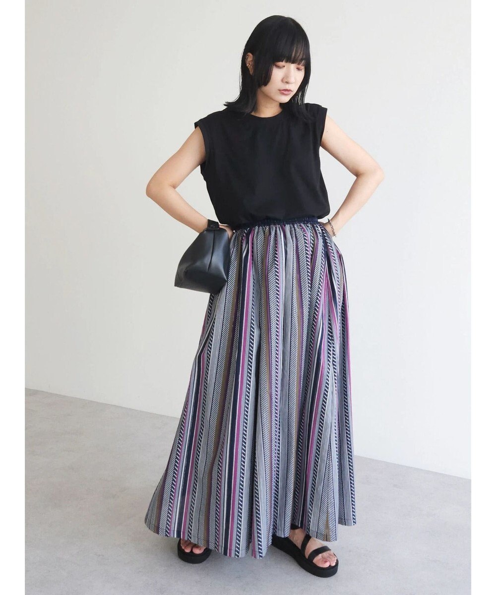Green Parks ・ＥＬＥＮＣＡＲＥ　ＤＵＥ　マルチストライプスカート 