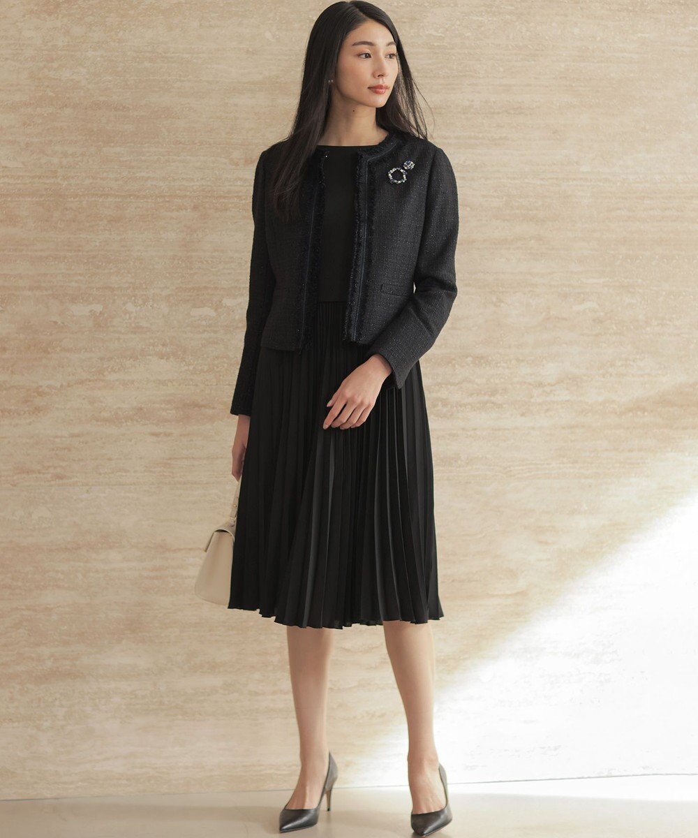 組曲 【KUMIKYOKU NAVY】ジャージーコンビプリーツ ワンピース 