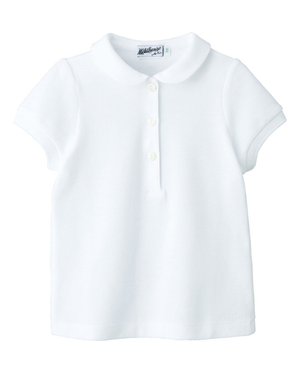 MIKI HOUSE HOT BISCUITS 【95-130cm】カノコ素材の丸衿半袖ポロシャツ 