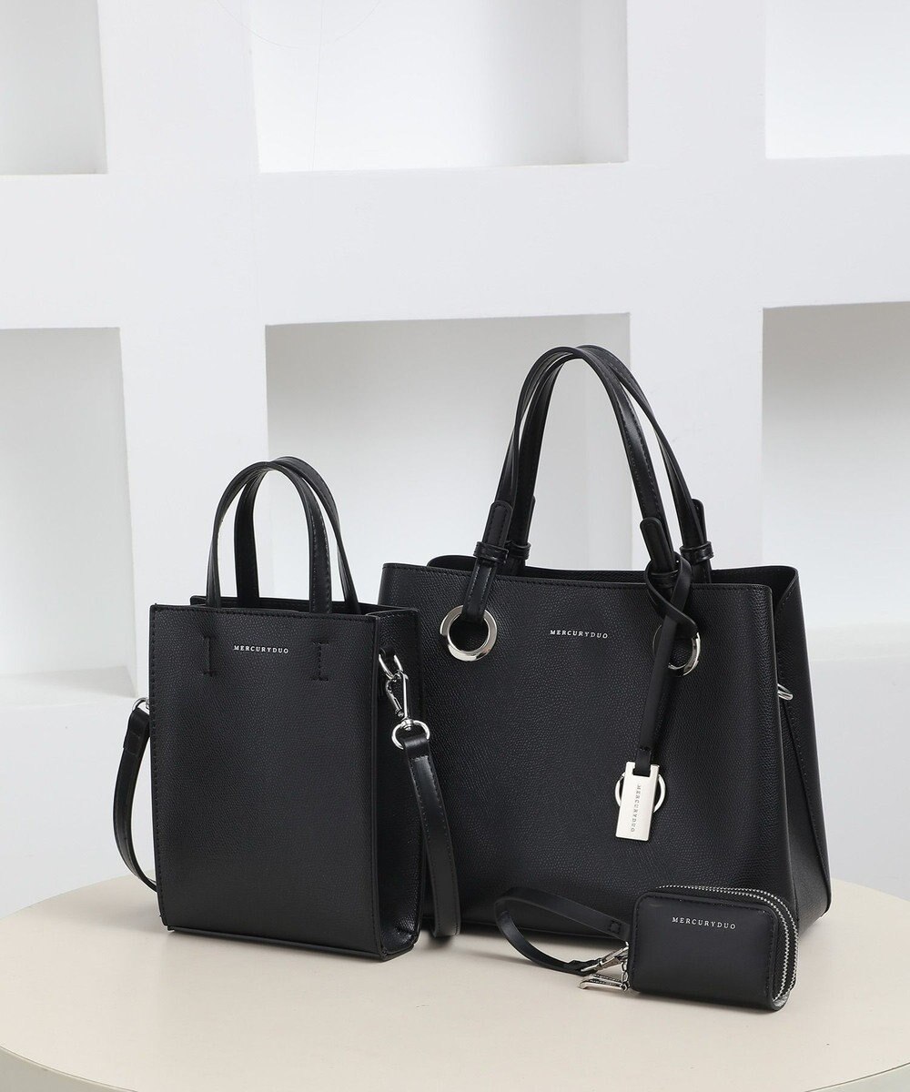 style code 【MERCURYDUO/マーキュリーデュオ】限定3点セット　①キーリング付両アオリハンドバッグ、②縦長ショルダーバッグパスポート入れ、③Wファスナースマートキーケース 