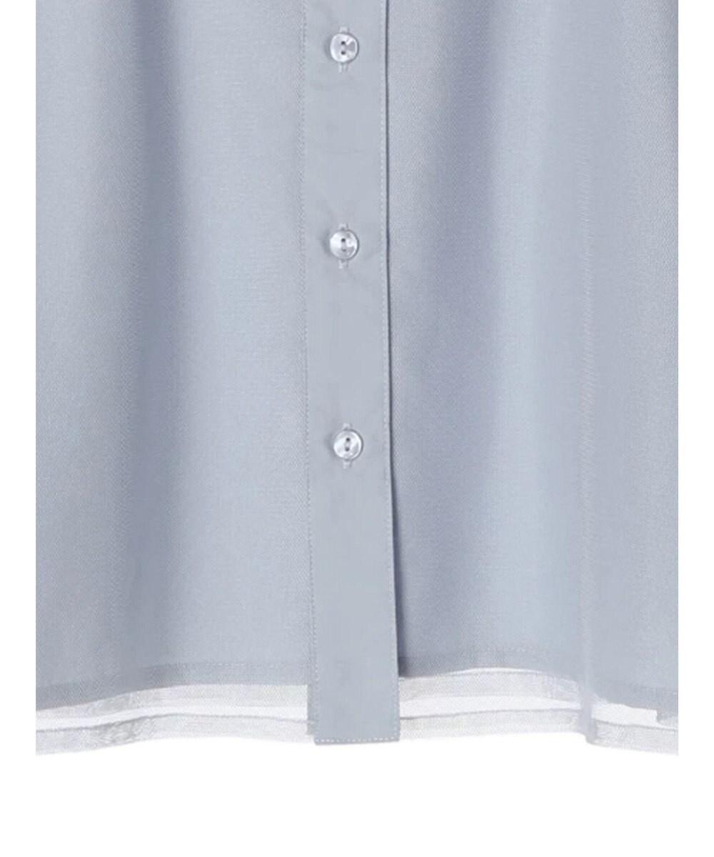 earth music&ecology チュールレイヤードシャツ 