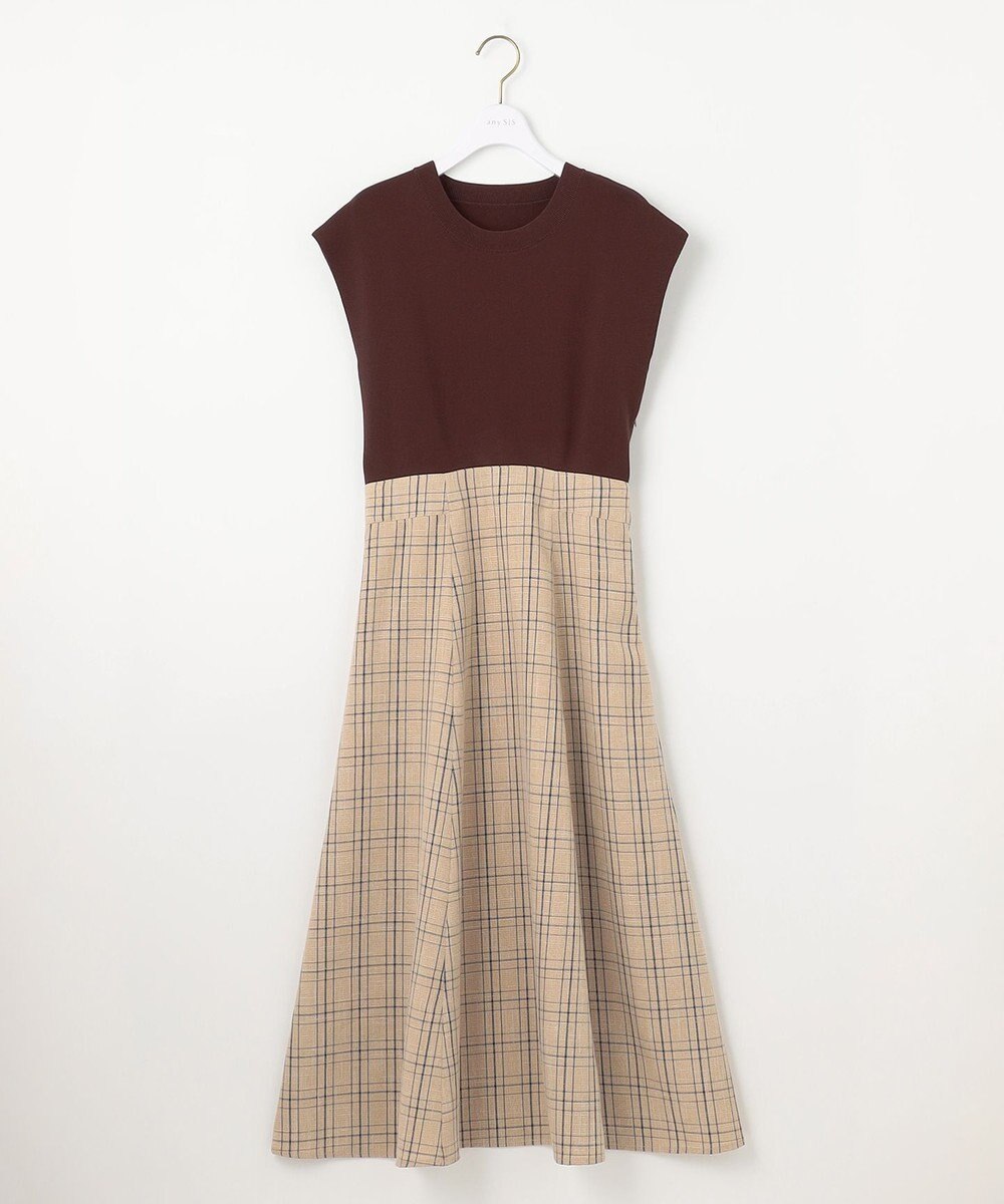 ANY SIS 【洗える】ニットコンビ ワンピース 