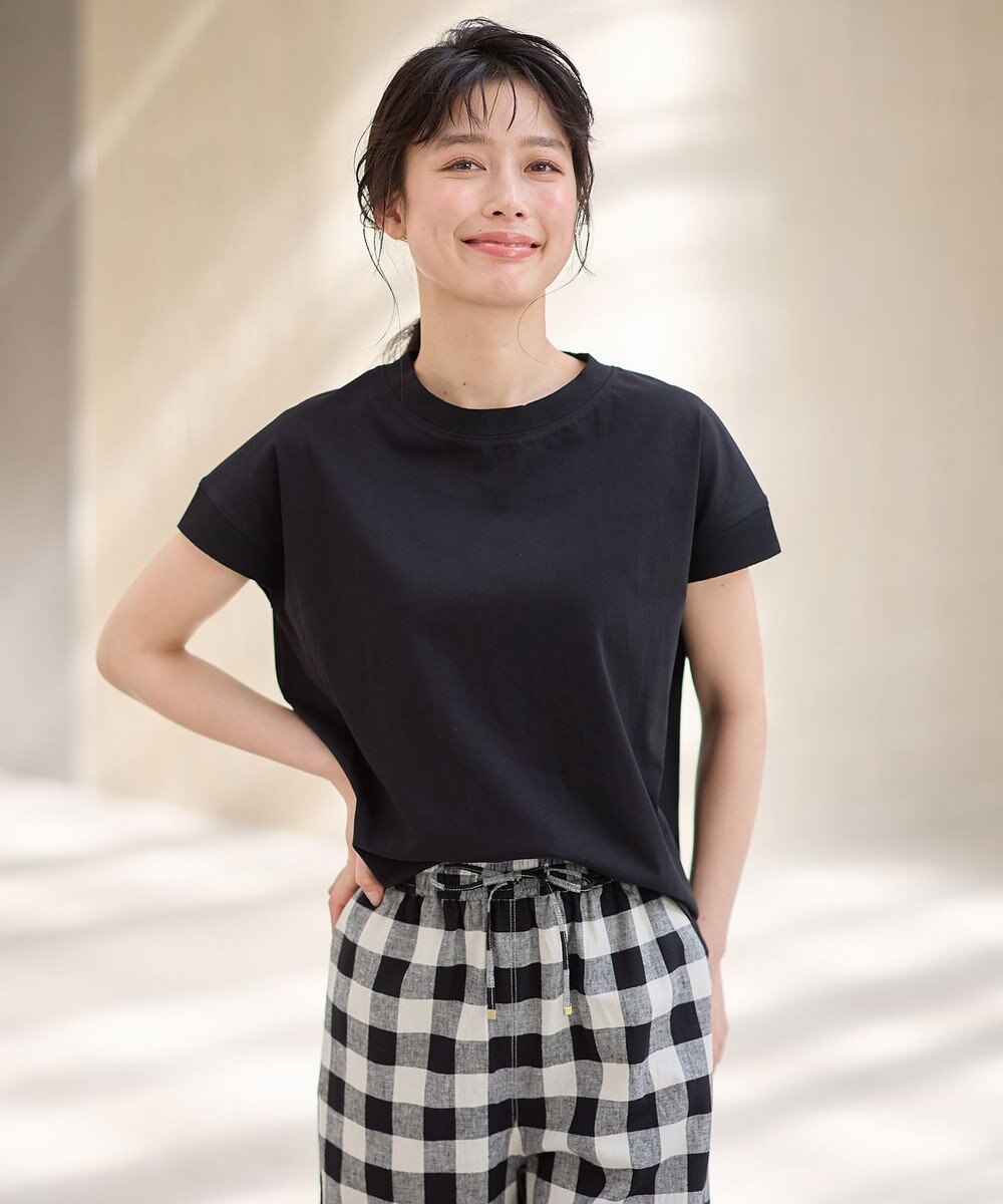 ANY ニットリブフレンチスリーブプルオーバー 