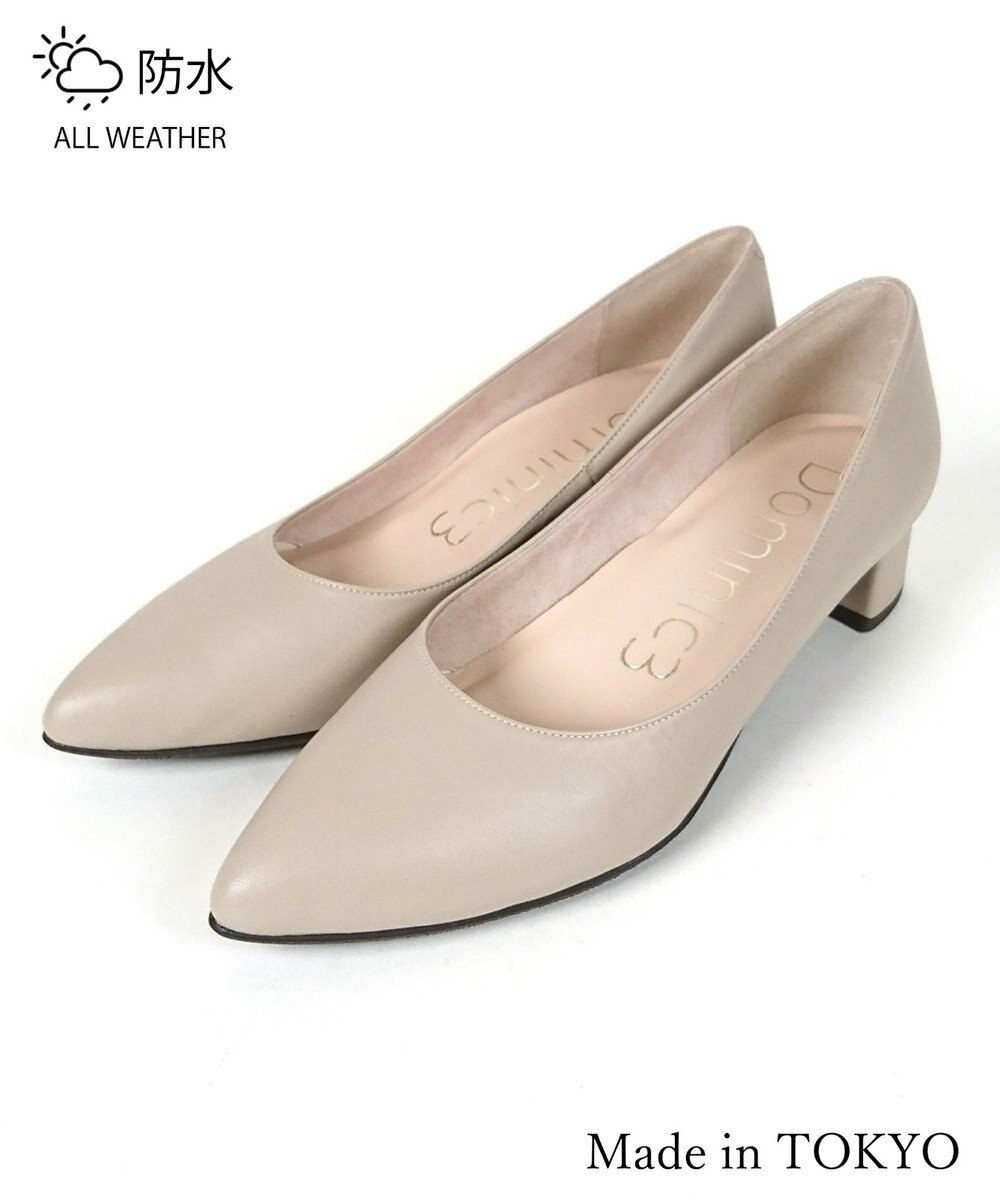 Dominic3 晴雨兼用 ポインテッド レザーパンプス 
