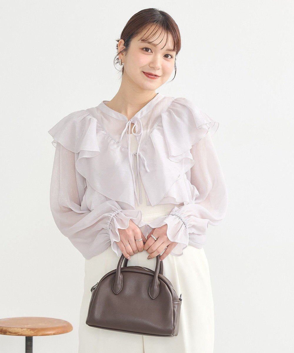 earth music&ecology シアーラッフルショートボレロ 