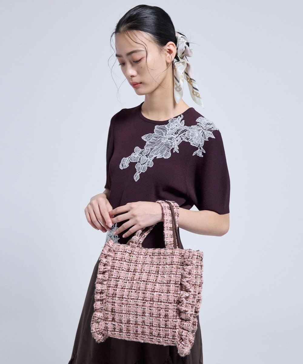 TOCCA 【美人百花掲載】【一部カラー撥水】TRIM WAVES MINITOTE ミニトートバッグ 
