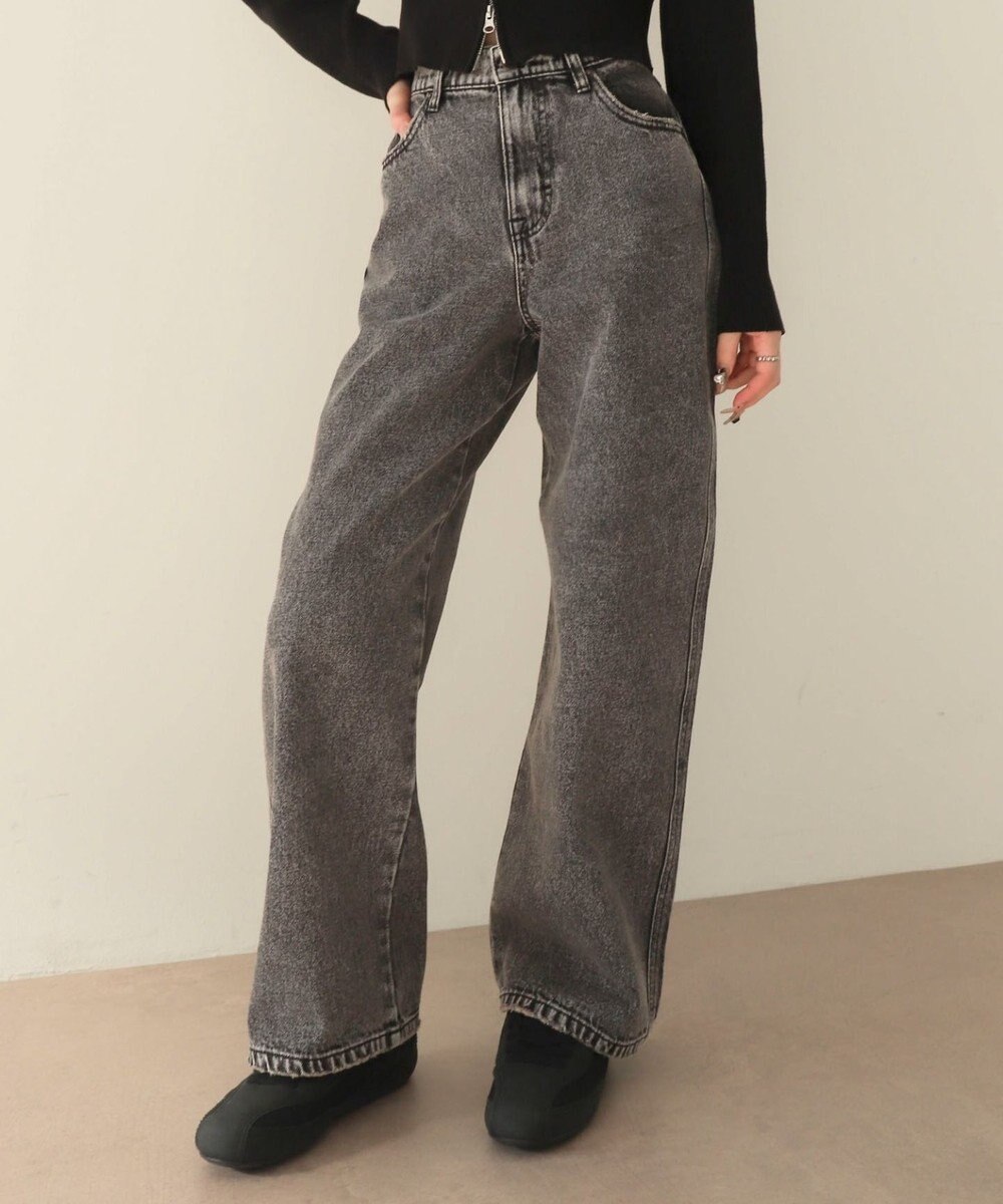 WEGO 【XS～Lサイズ展開/美脚】ストレートデニムパンツ 