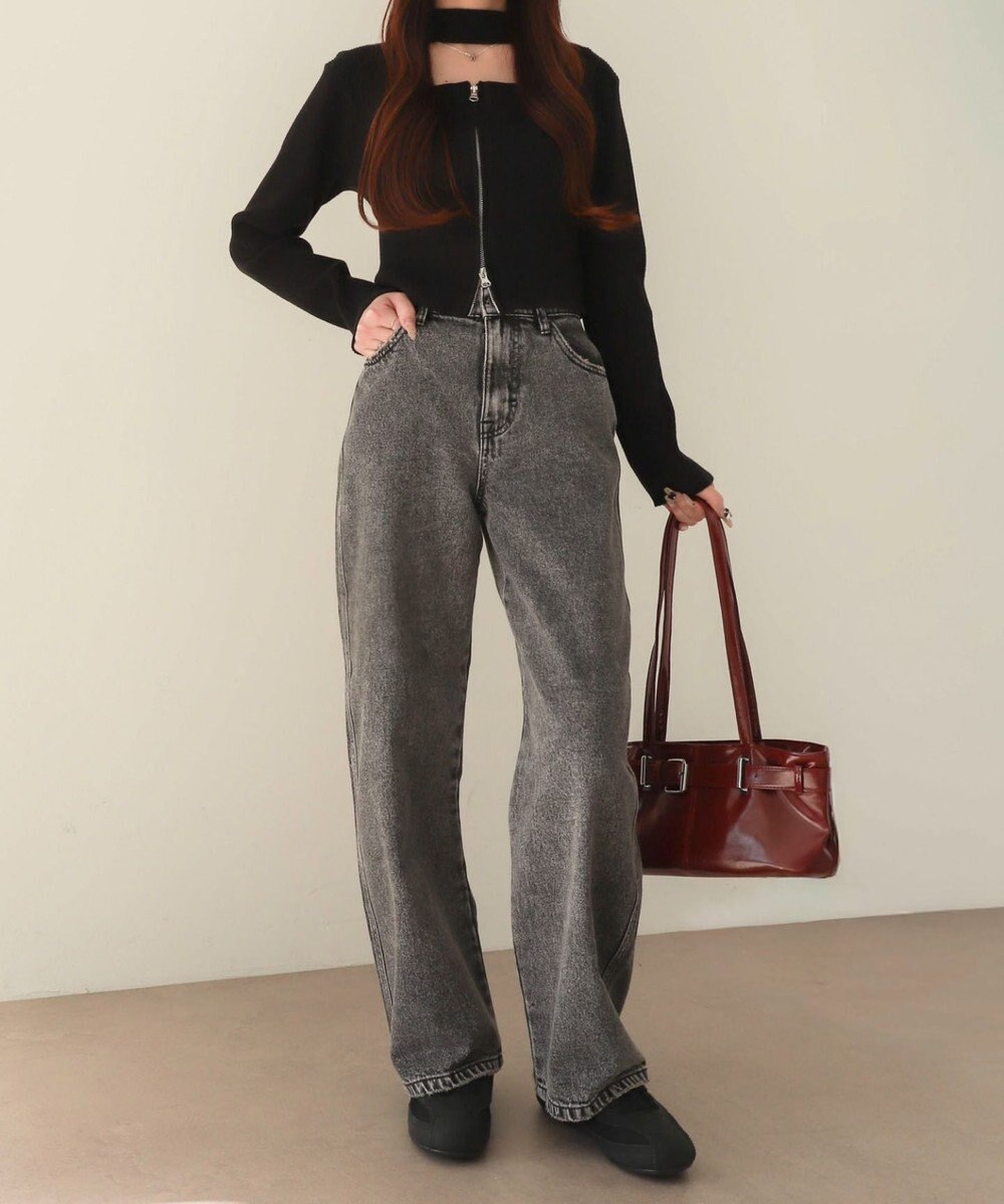 WEGO 【XS～Lサイズ展開/美脚】ストレートデニムパンツ 