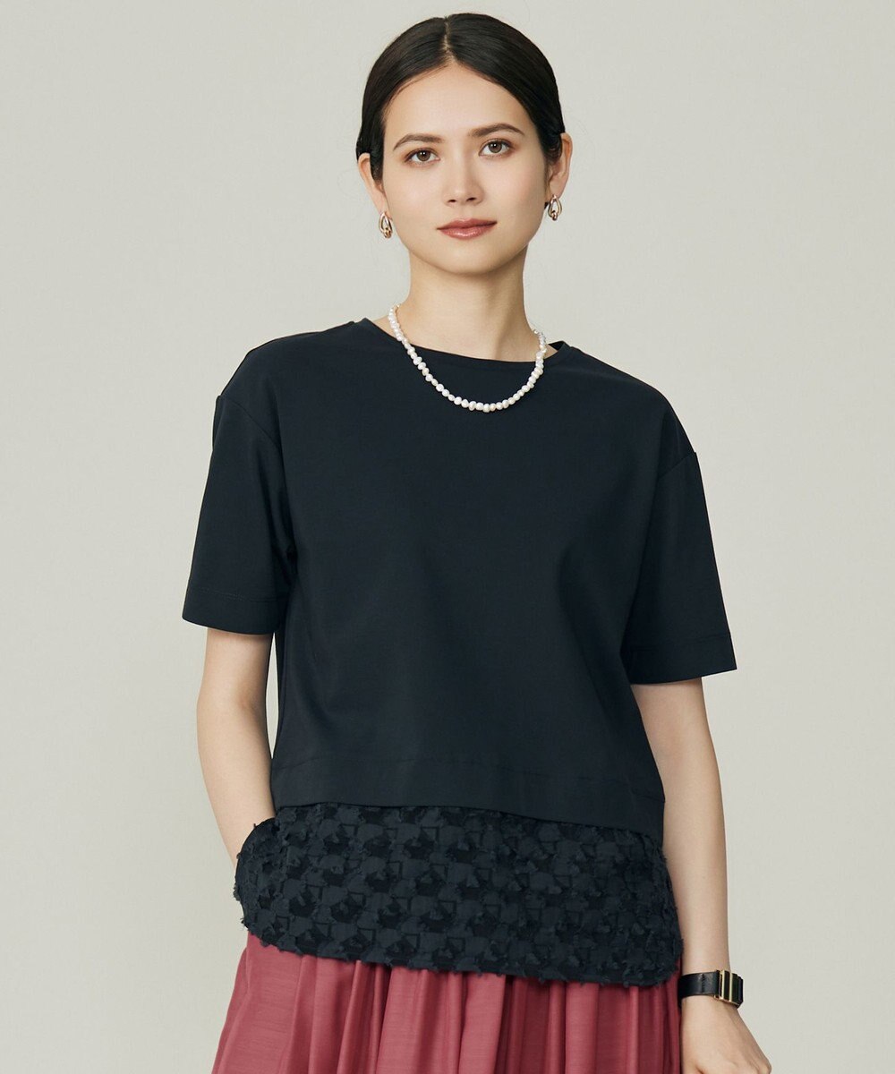 自由区 【カタログ掲載】ジャカードコンビジャージー カットソー 