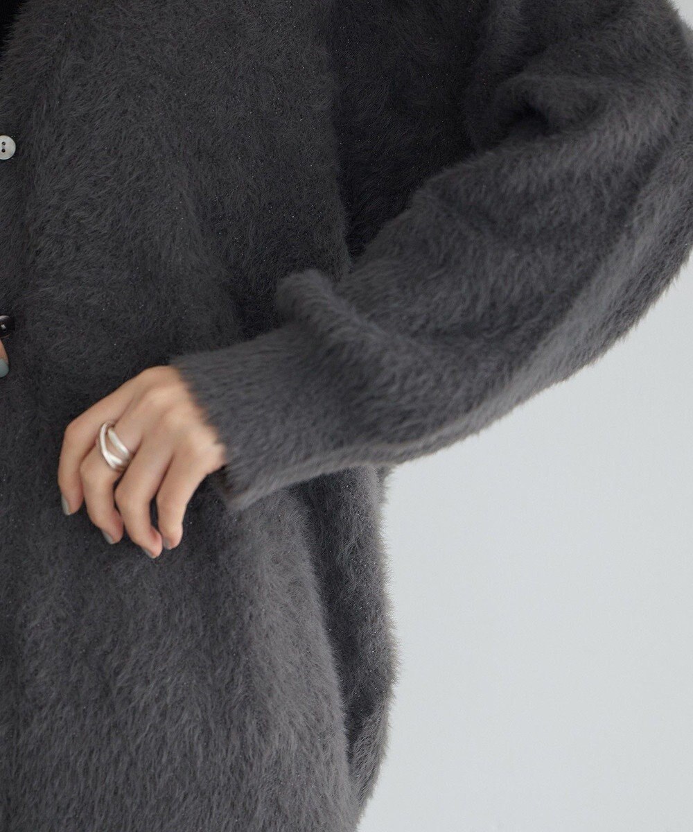 YECCA VECCA ラメシャギーカーディガン 