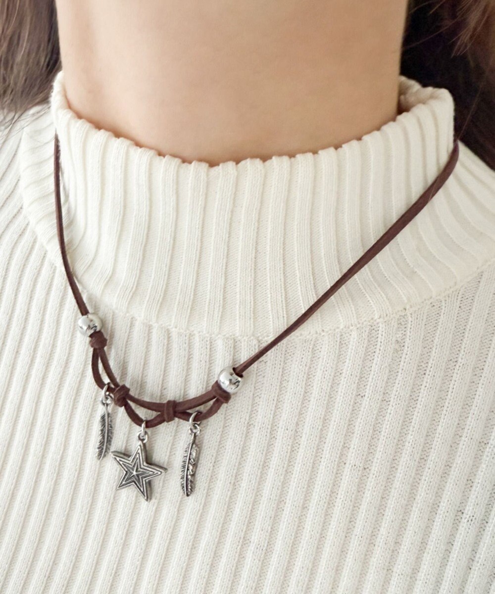 WEGO Lモチーフパーツコードネックレス 