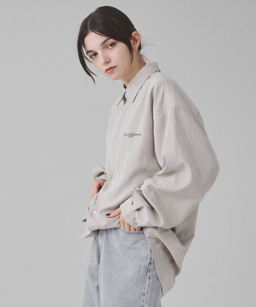 WEGO 【ユニセックス着用ITEM】フィブリルワンポイントBIGシャツ（長袖） 