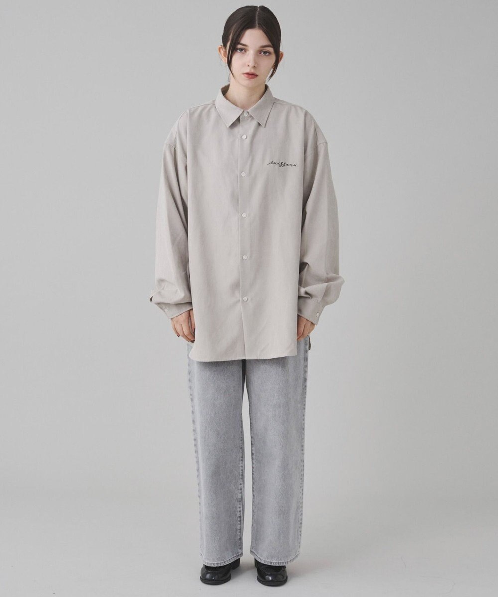 WEGO 【ユニセックス着用ITEM】フィブリルワンポイントBIGシャツ（長袖） 