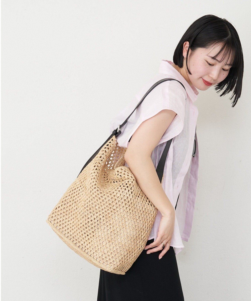 russet 《かごバッグ》インドラフィアワンショルダーバッグ(TI-369) 