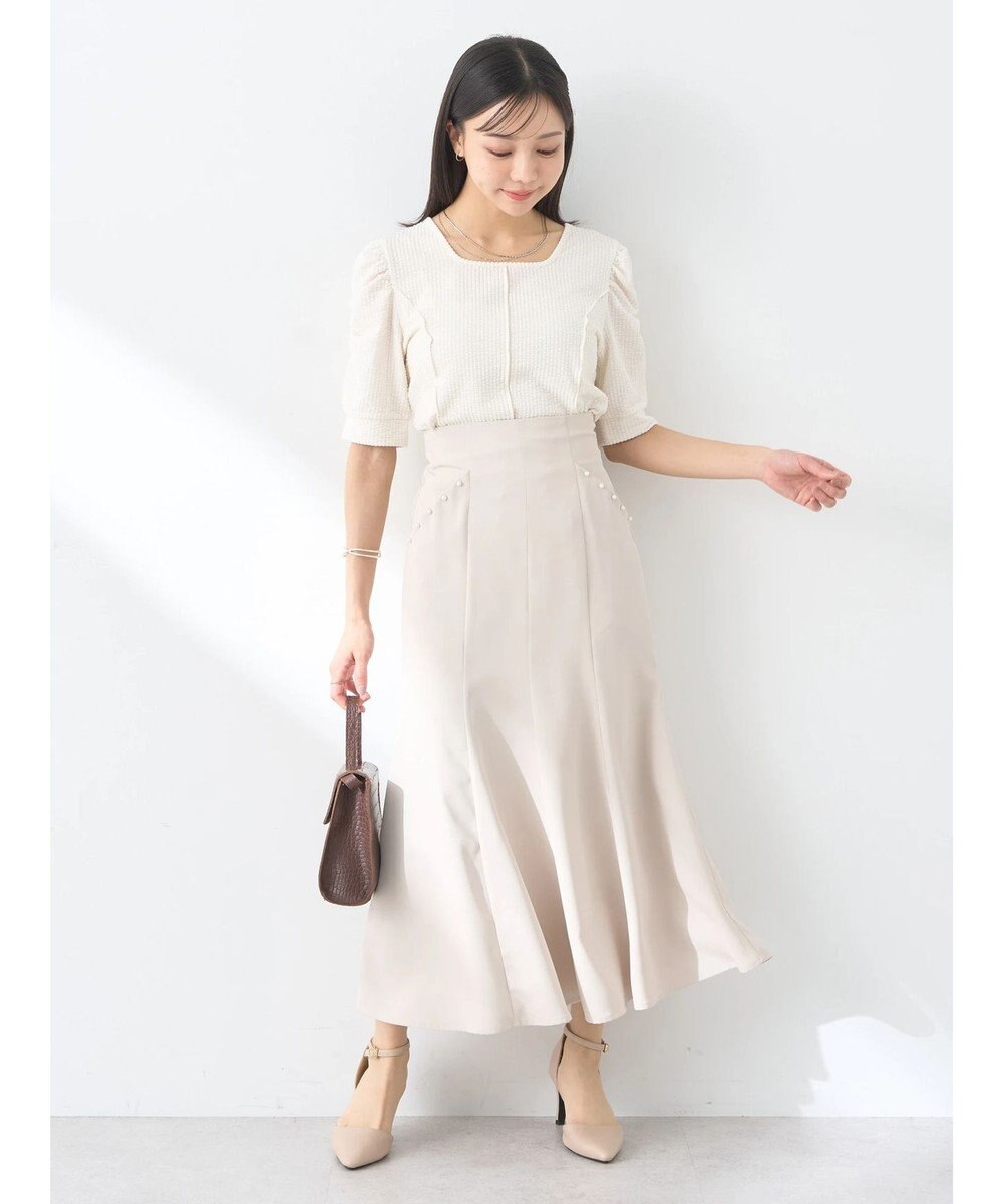 earth music&ecology パール付きマーメイドスカート 