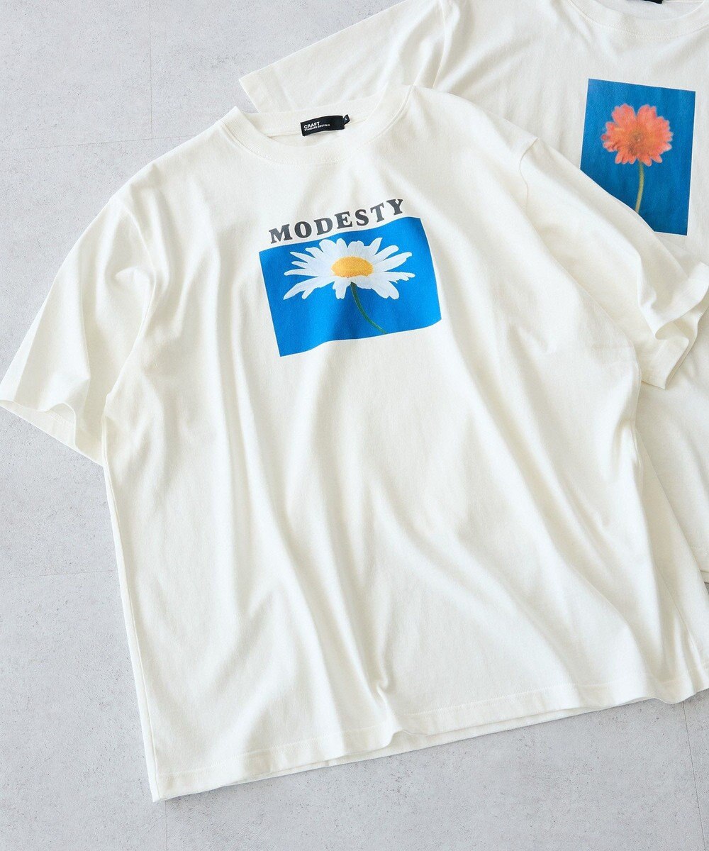 CRAFT STANDARD BOUTIQUE フラワープリントグラフィックＴシャツ 