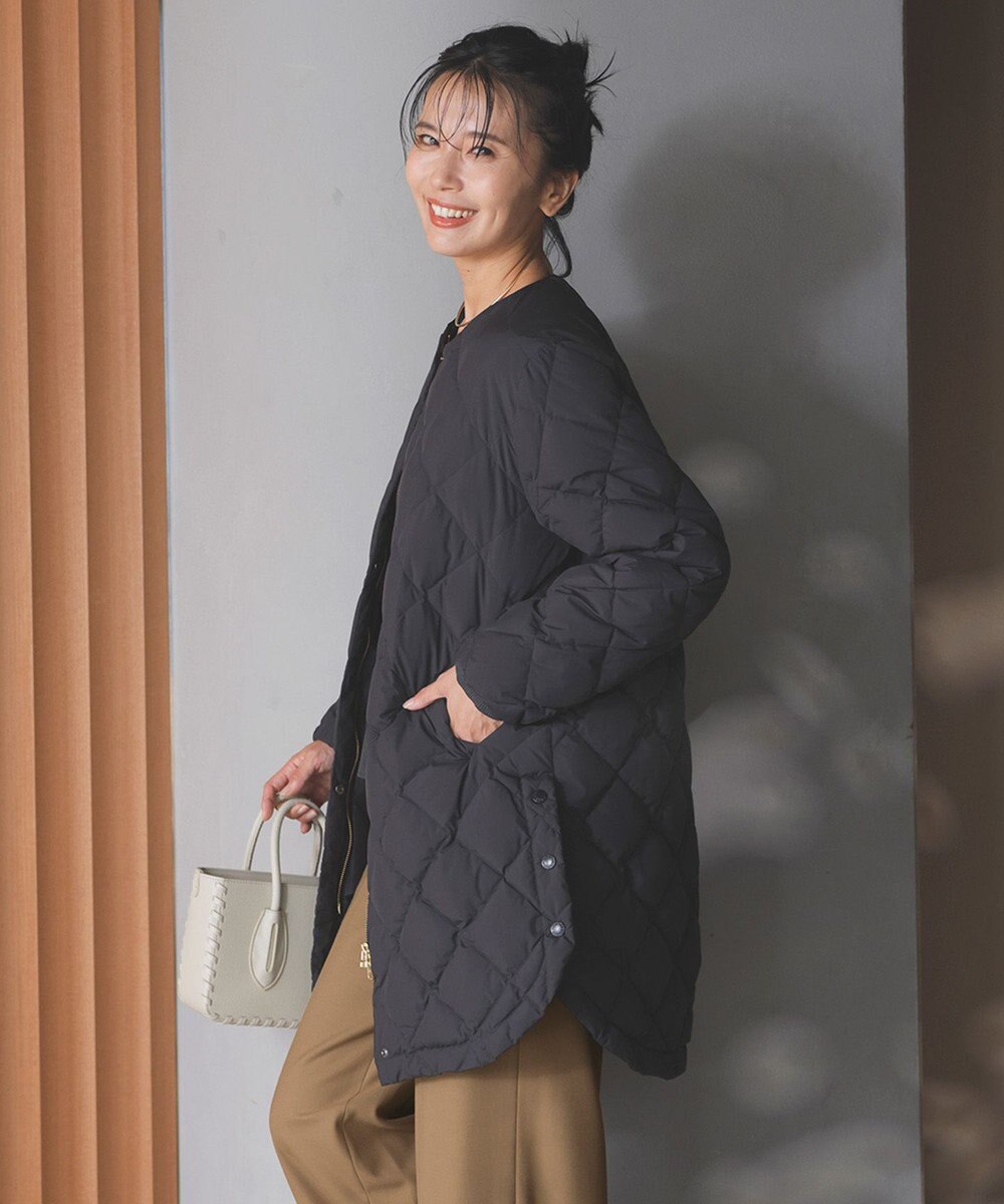 UNFILO 【自宅で洗濯OK / 軽量で暖かい】TAIONコラボ 2WAY キルティングダウン 