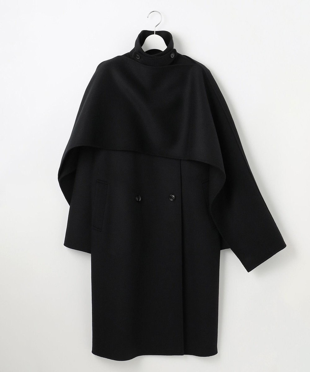 23区 S 【エステータ】ウールリバー ケープ付き コート 