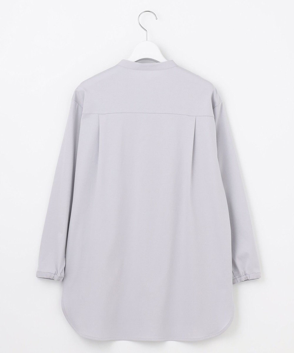 J.PRESS LADIES L シャツジャージー バンドカラー カットソー 