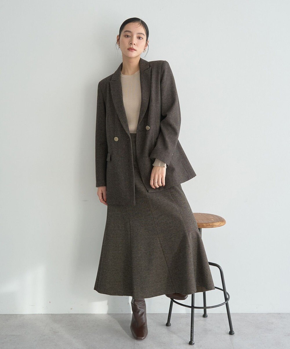 YECCA VECCA 袖釦クルーネックリブニット 