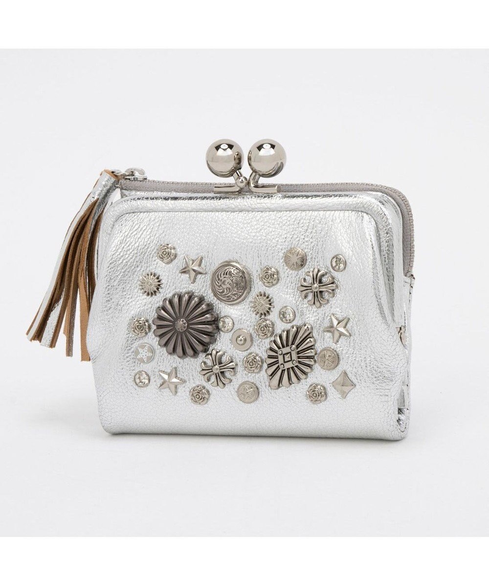 UNBILLION ペルケ perche / マルチスタッズがま口二つ折りウォレット 