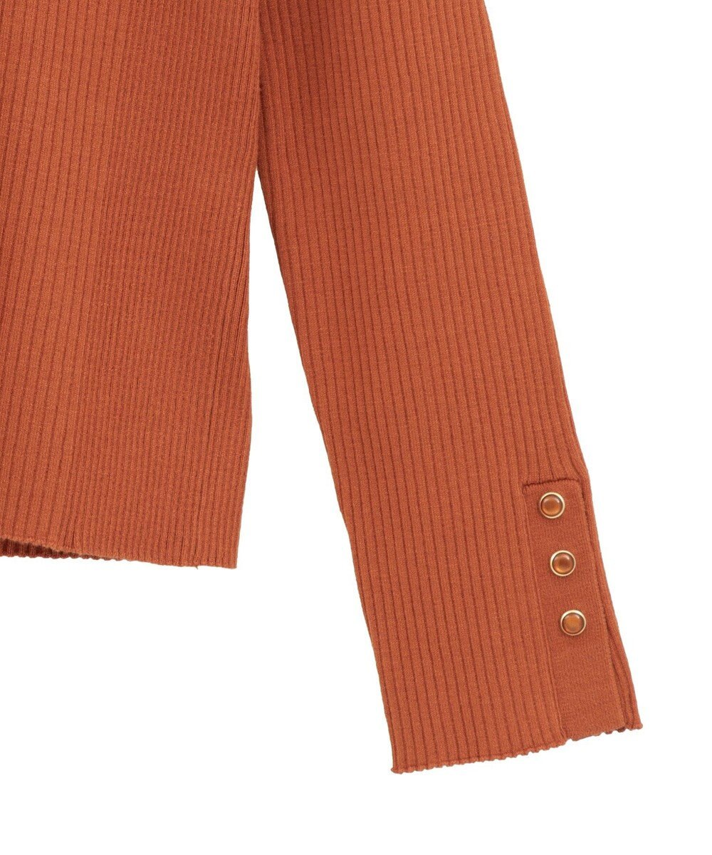 YECCA VECCA 袖釦クルーネックリブニット 