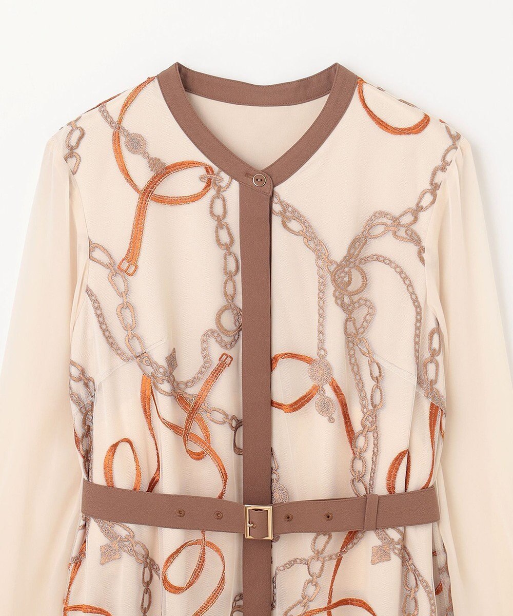 GRACE CONTINENTAL チェーン刺繍ワンピース 