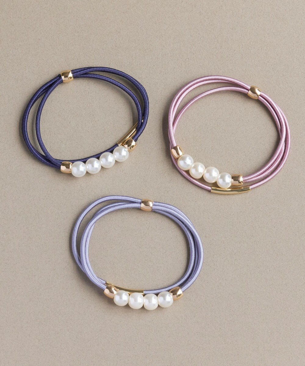 Phoebe パールラインコンビヘアブレス グレー 