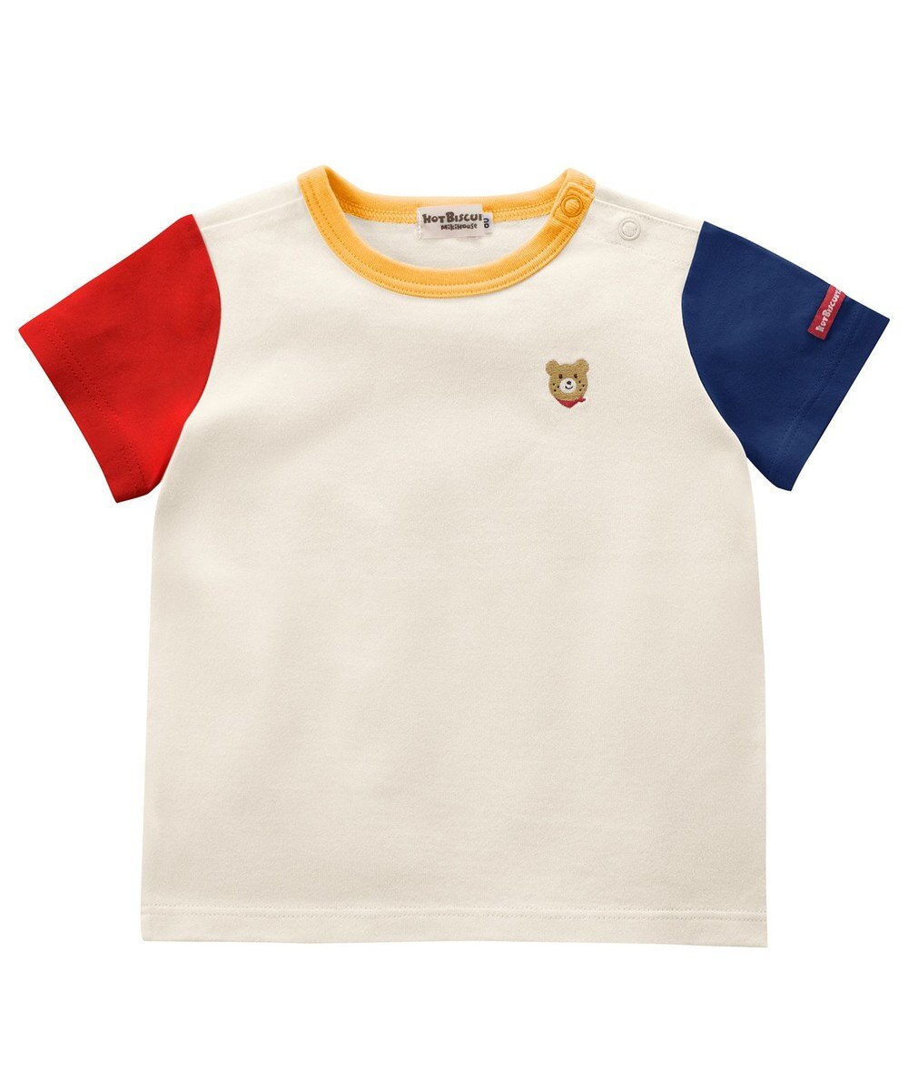 MIKI HOUSE HOT BISCUITS 【70-120cm】【Everyday Series】ワンポイント 半袖Tシャツ 