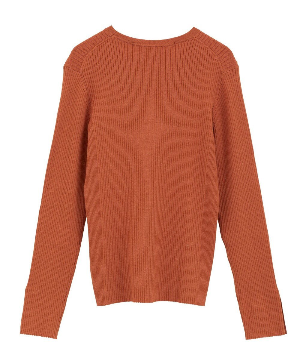 YECCA VECCA 袖釦クルーネックリブニット 