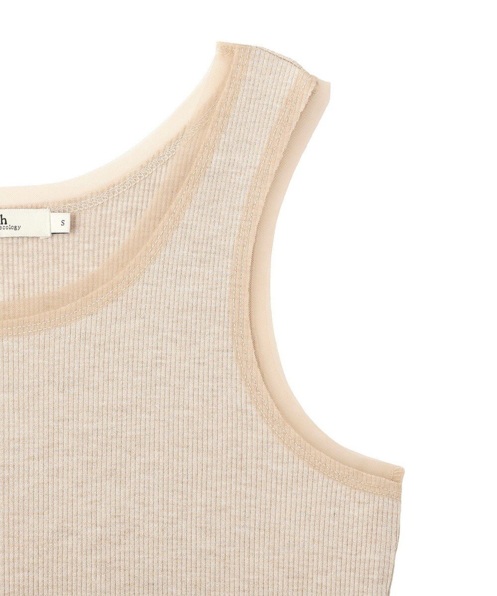 earth music&ecology エッジチュールラメテレコタンクトップ 