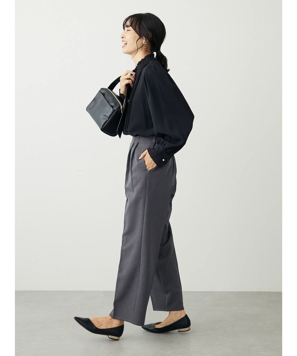 Green Parks ・ＥＬＥＮＣＡＲＥ　ＤＵＥ　イロイロ釦ピンタックブラウス 