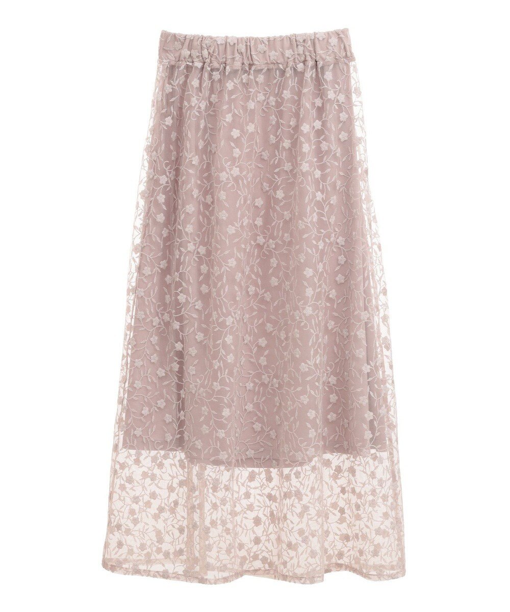 earth music&ecology シアーレースレイヤードスカート 