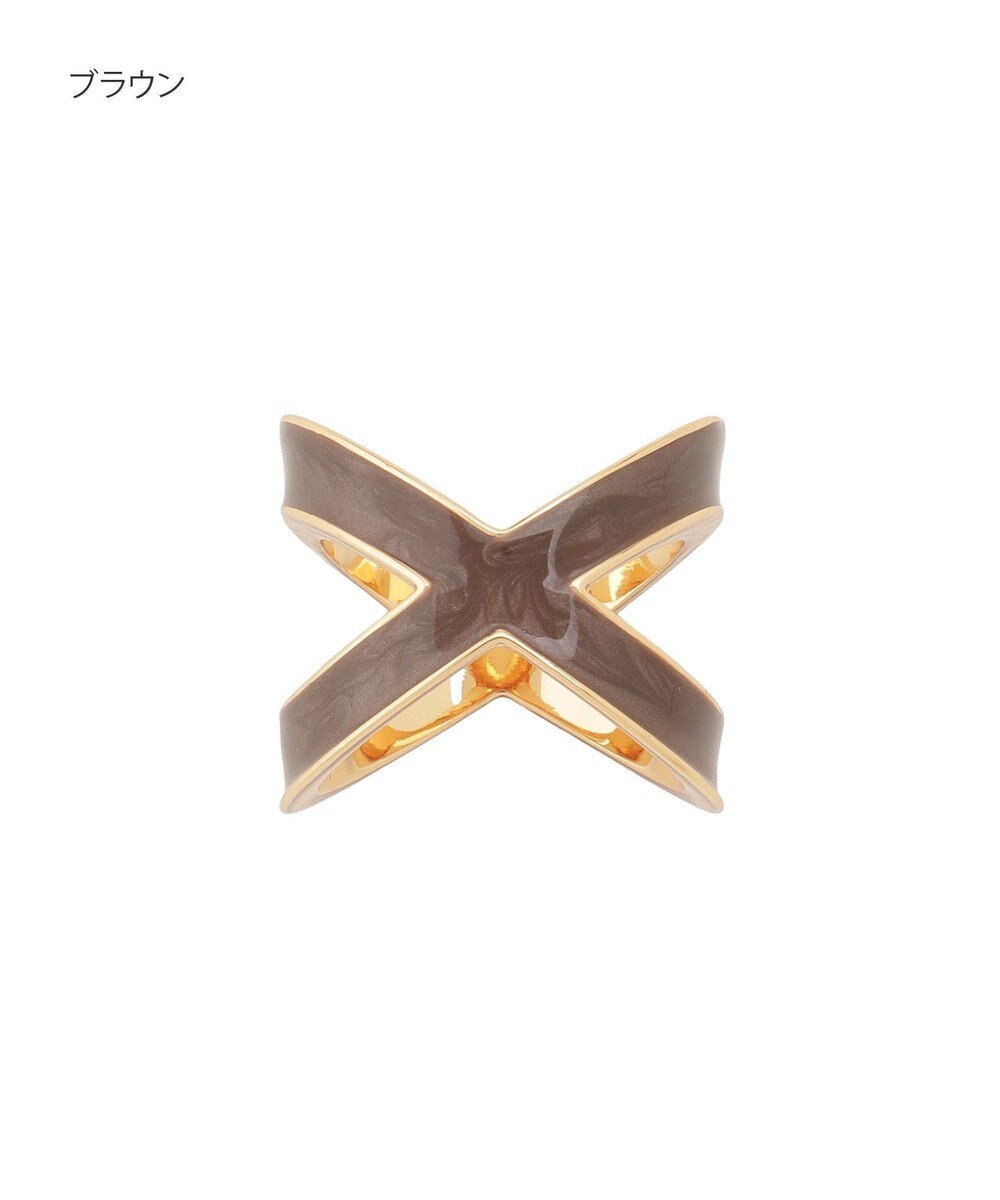 MOONBAT Luna Luce(ルナルーチェ)スカーフリング パール調 Cross Ring お手持ちのスカーフを通すだけ ギフト 