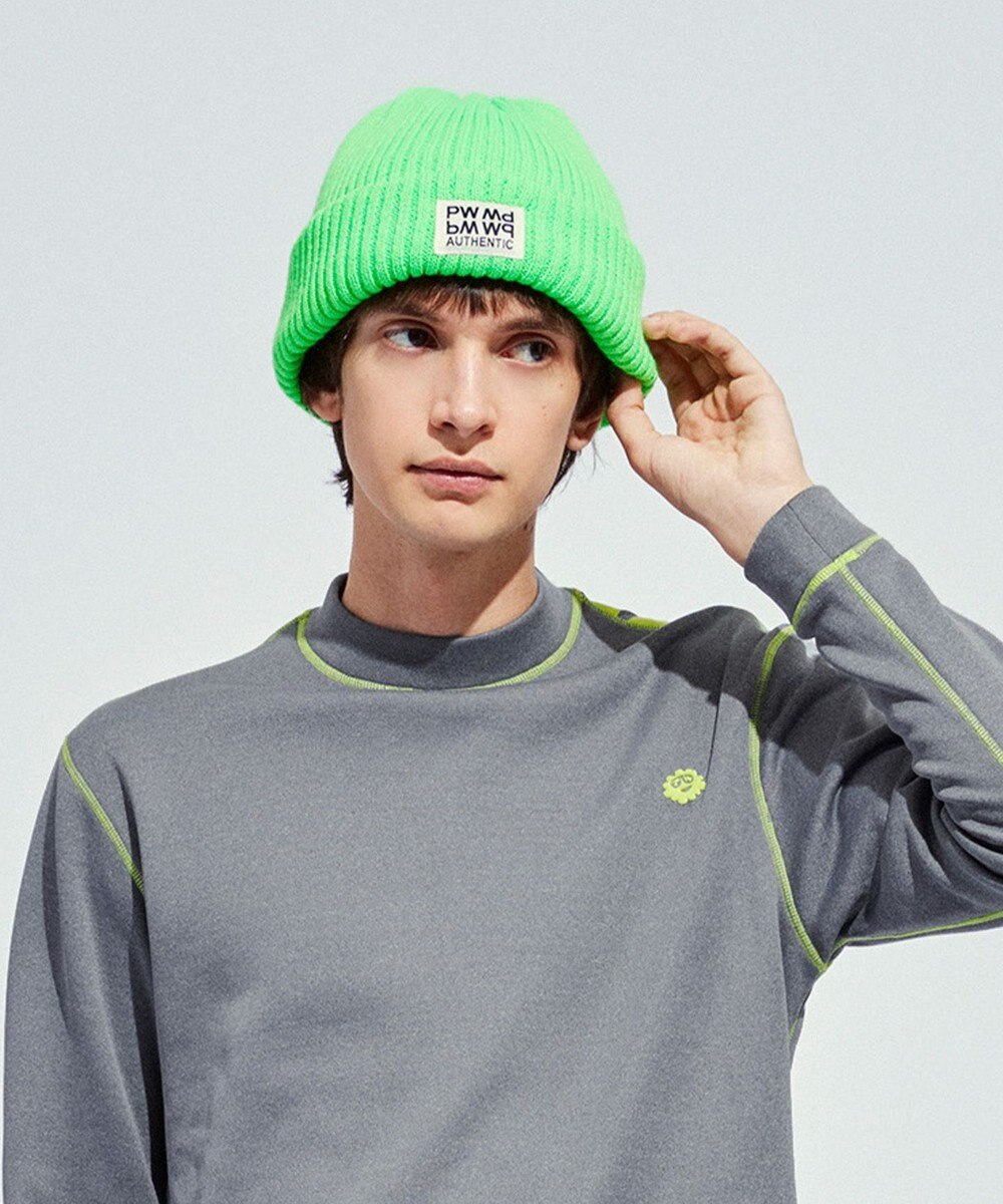 PW CIRCULUS 【手洗い可能】【UNISEX】POPカラー ニットキャップ 