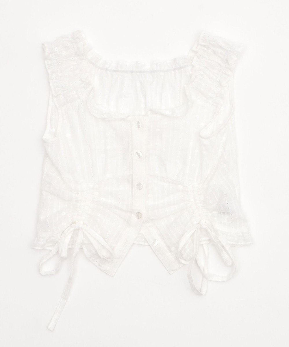 WEGO ギャザーデザインノースリーブブラウス 