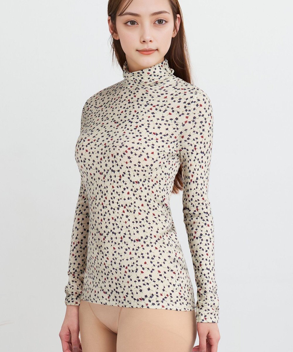 WACOAL あったかTシャツ あったかインナー アウターとしても利用可 保温性 ハイネック 10分袖 長袖 レディース CLD726 /ワコール 