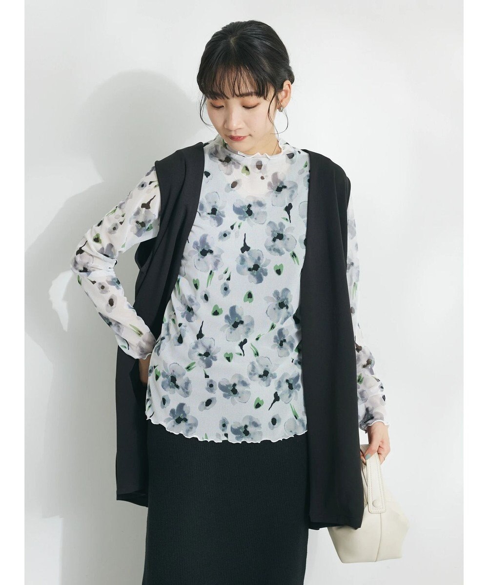 CRAFT STANDARD BOUTIQUE プリント柄スタンドネックプルオーバー 