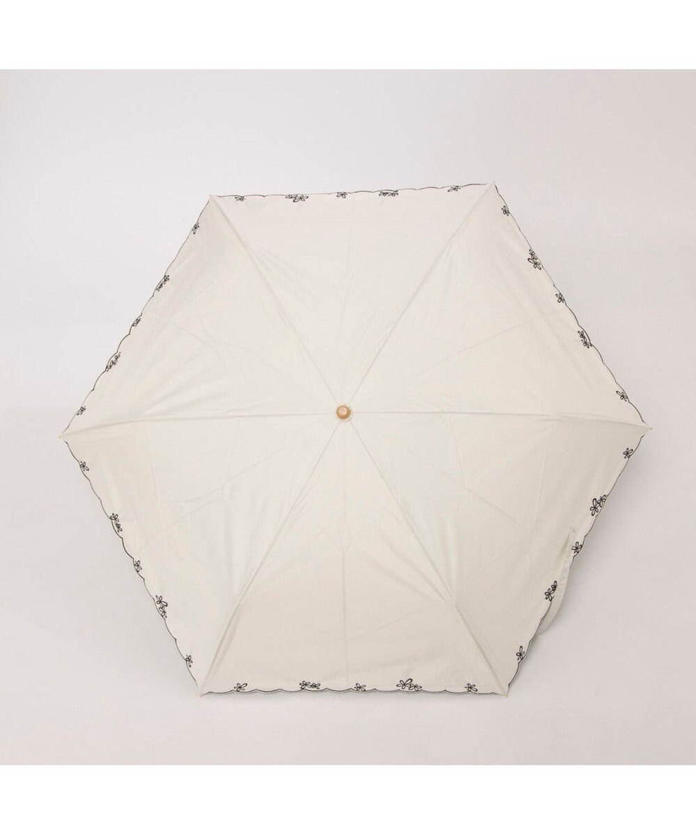 UNBILLION カシュネ cachenez / PUプチフラワー刺繍3段折りたたみ傘 