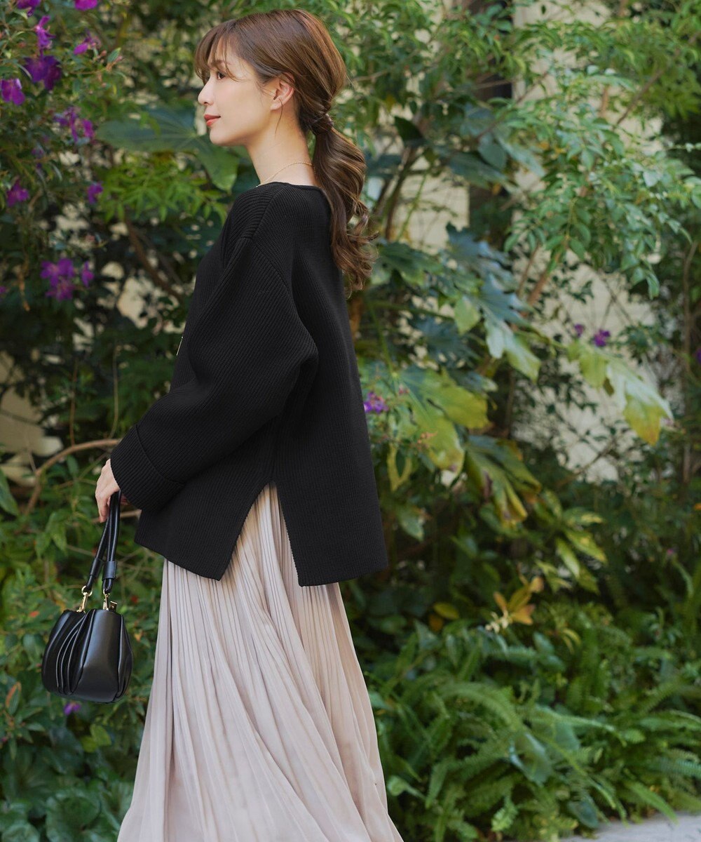 Tiaclasse 【洗える】軽量ワイドスリーブニット 