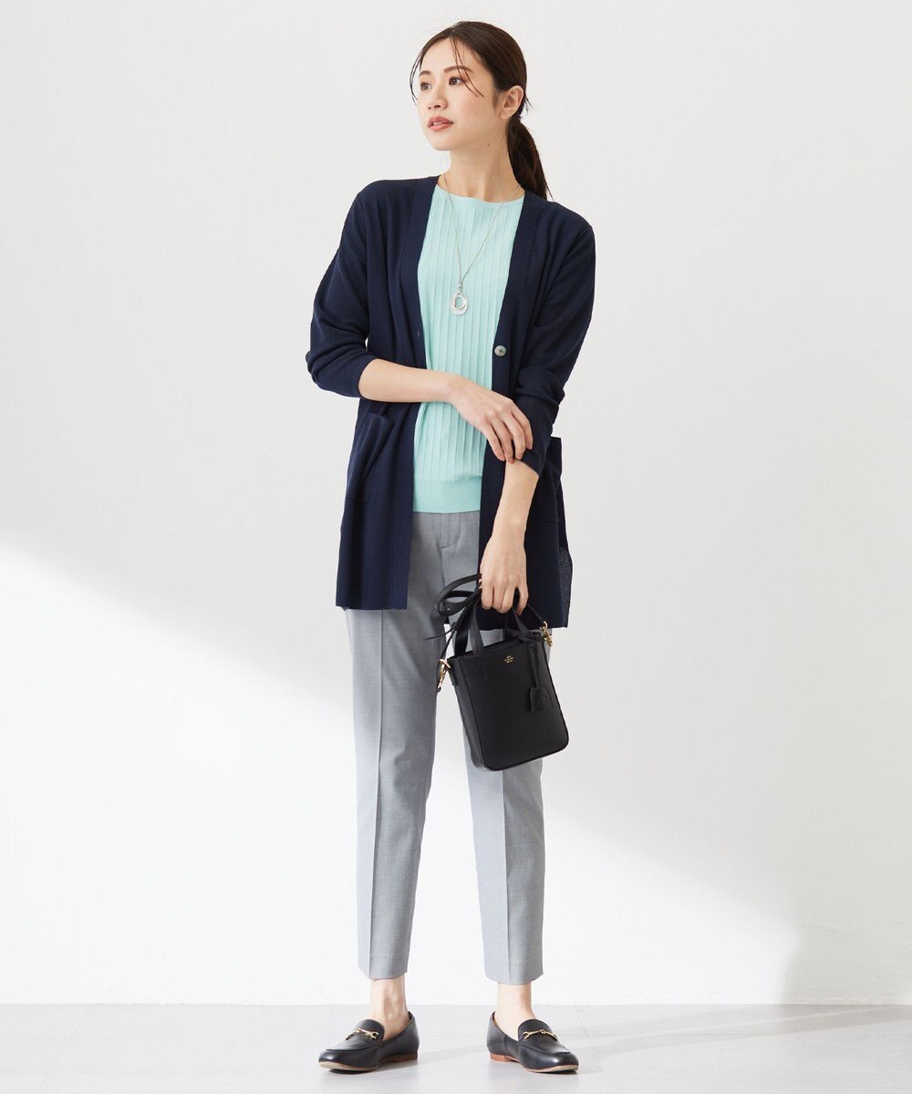 J.PRESS LADIES S 【洗える】レーヨンエリートストレッチ フレンチスリーブ ニット 