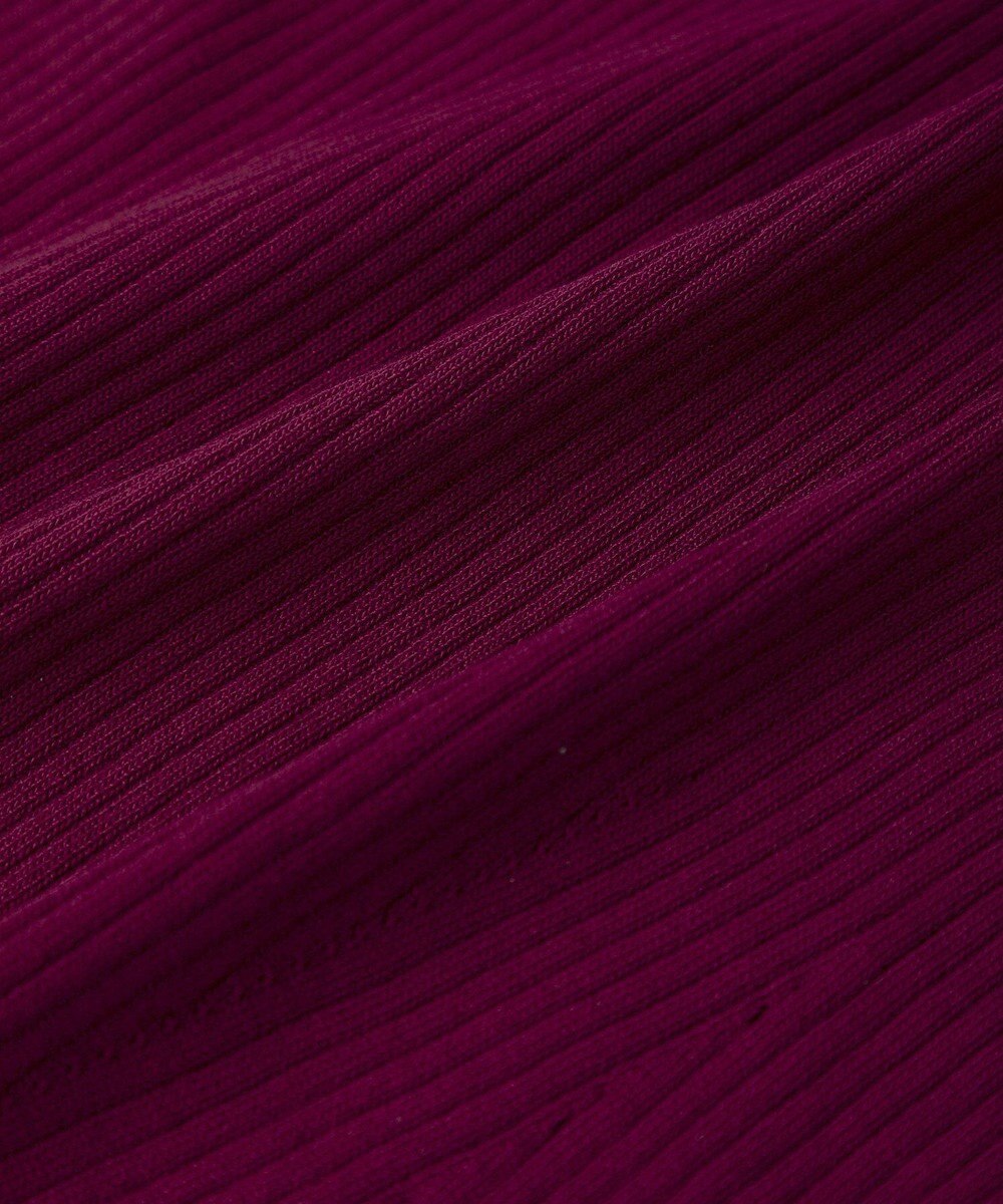 earth music&ecology ランダムリブボトルネックノースリーブニット 